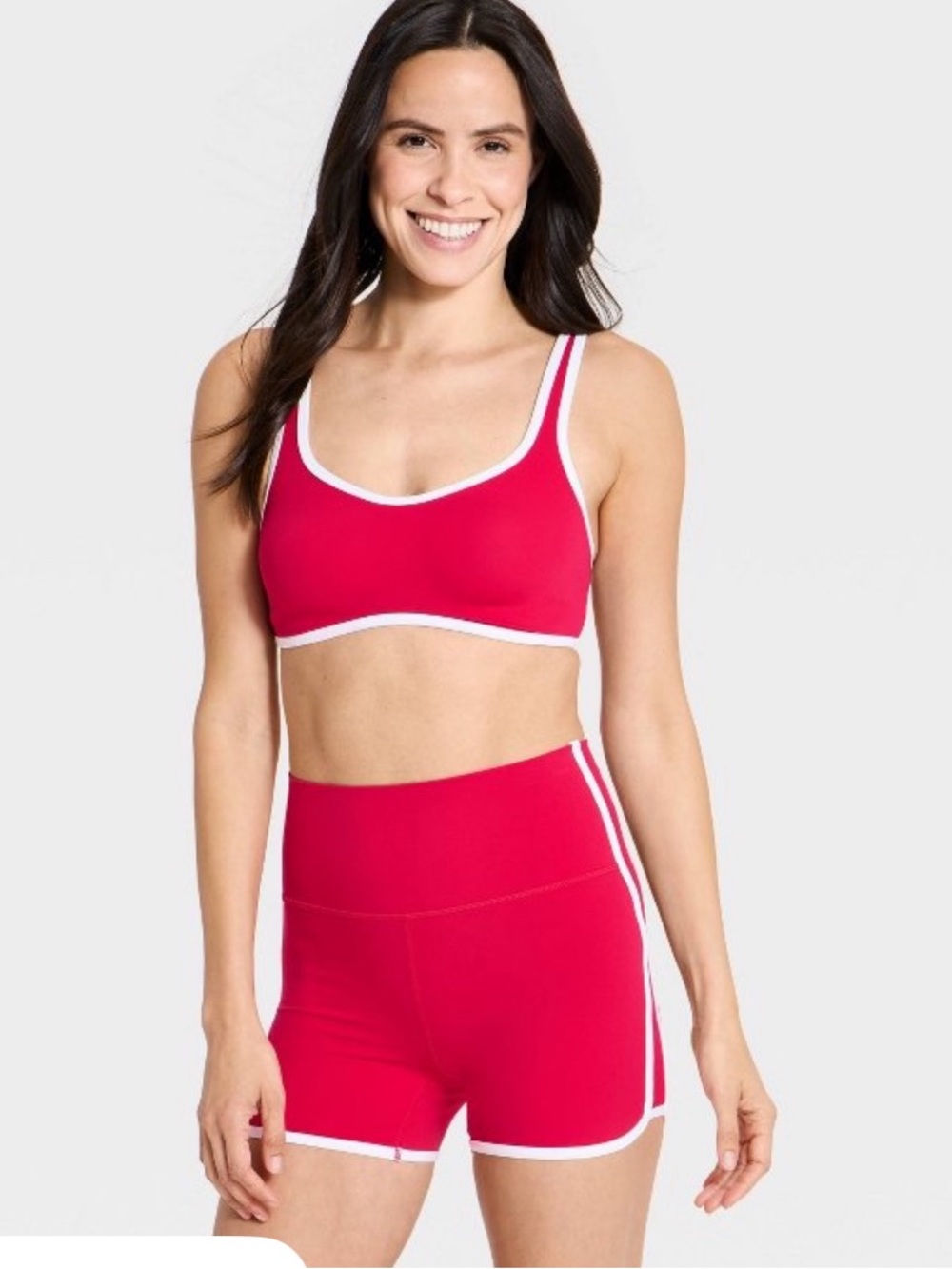 JOYLAB x Target Women's Canary Red Sport Bralette and Short Set